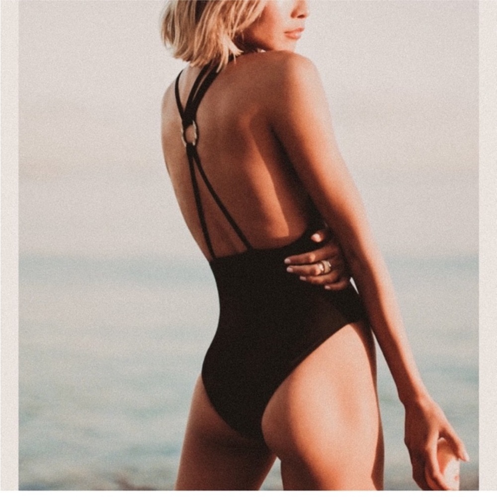 NWOT Anthropologie Seafolly Australia Rouleau One Piece Bathing Suit US … - Picture 2 of 14